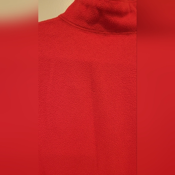 The North Face Quarter Zip Sweatshirt Red  Men's Size M - Picture 7 of 7